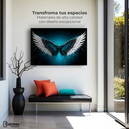 Cuadros Decorativos Canvas Revolution | Alas Angel Vuelo | Montaje1