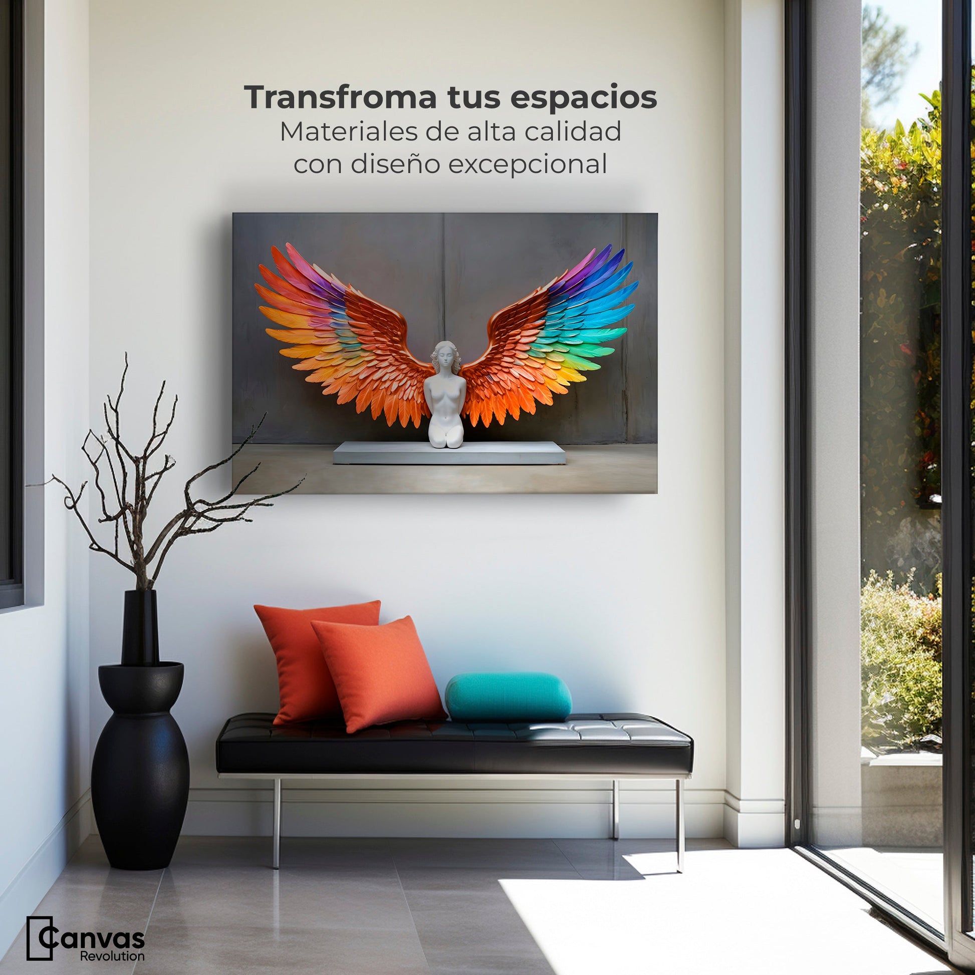 Cuadros Decorativos Canvas Revolution | Alas Espiritu Real | Montaje1