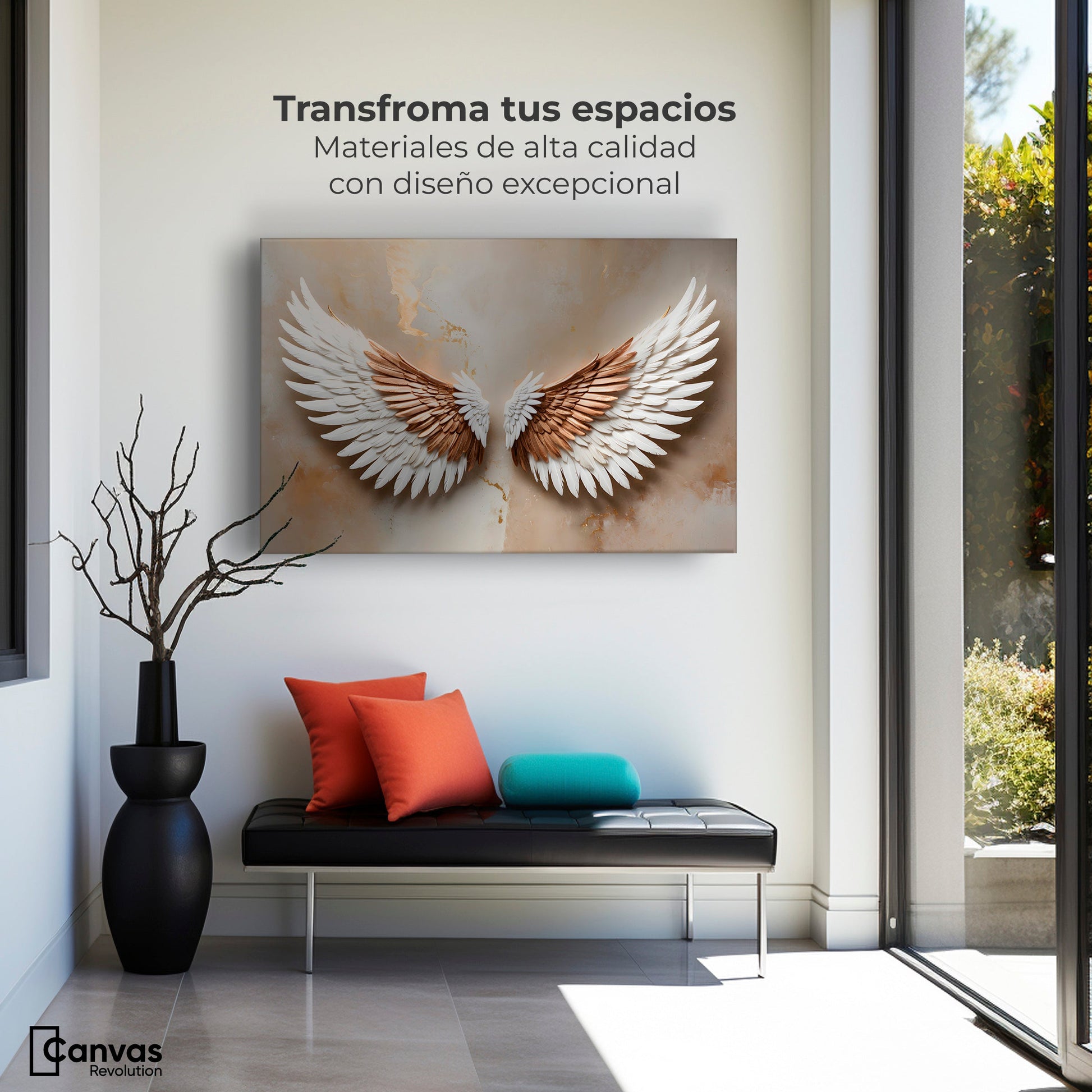 Cuadros Decorativos Canvas Revolution | Alas Espiritu Sol | Montaje1