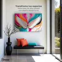 Cuadros Decorativos Canvas Revolution | Alas Fusion Color | Montaje1