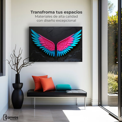 Cuadros Decorativos Canvas Revolution | Alas Vuelo De Luz | Montaje1