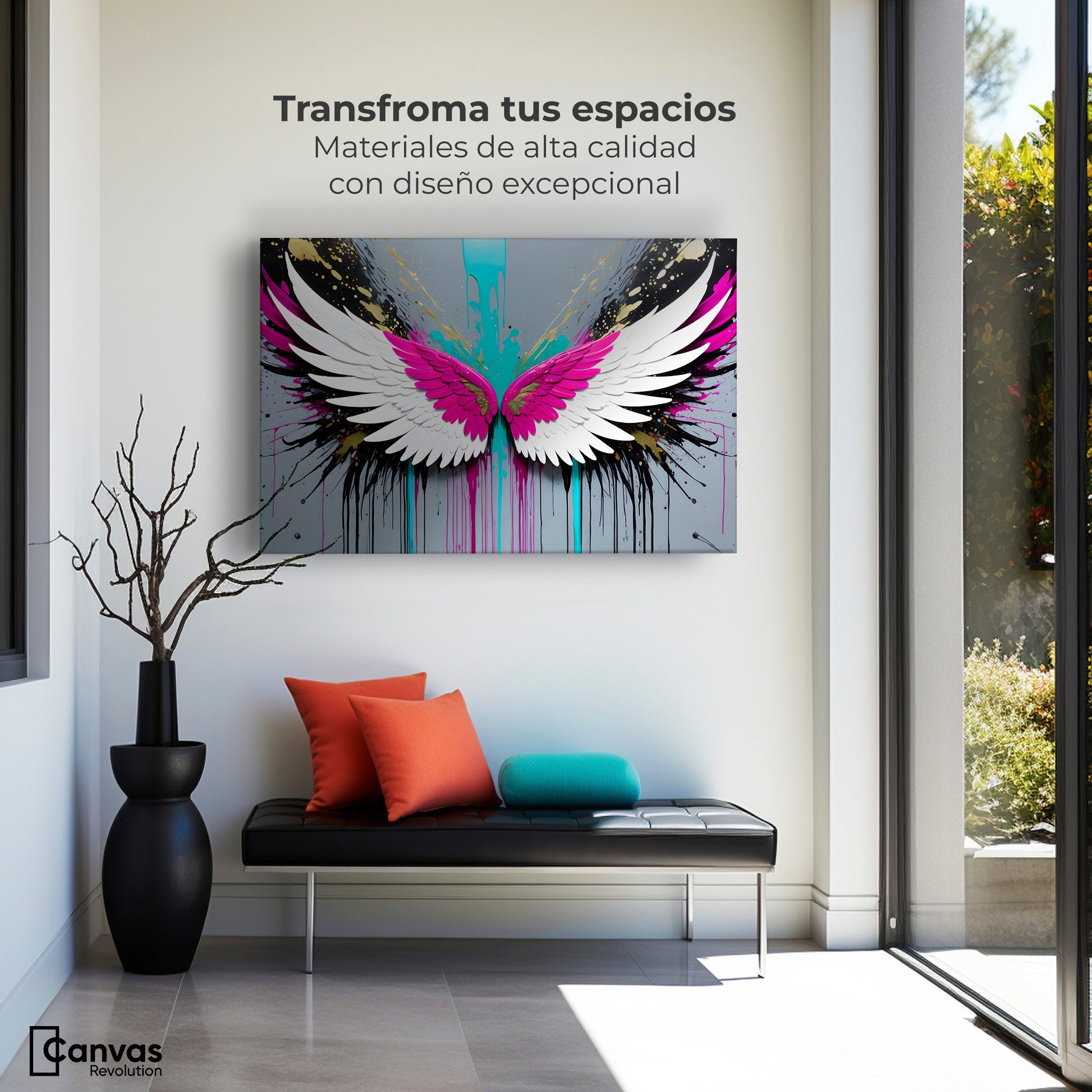 Cuadros Decorativos Canvas Revolution | Alas Vuelo Eterno | Montaje1