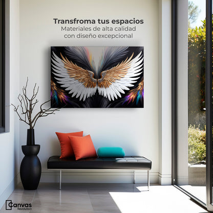 Cuadros Decorativos Canvas Revolution | Alas Vuelo Mistico | Montaje1