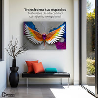 Cuadros Decorativos Canvas Revolution | Alas Vuelo Puro | Montaje1
