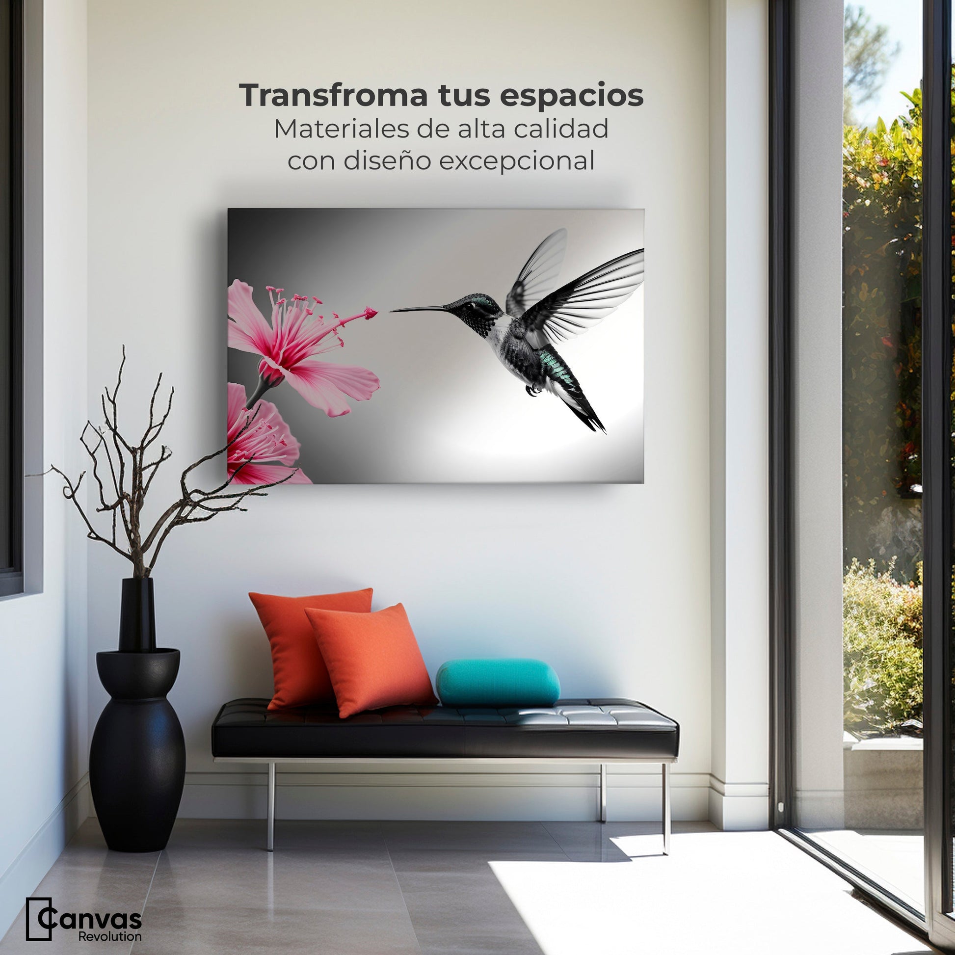 Cuadros Decorativos Canvas Revolution | Amanecer Rosado | Montaje1