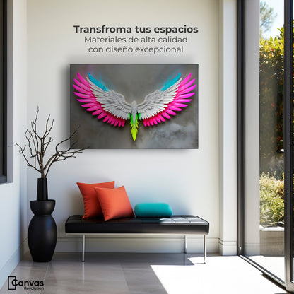 Cuadros Decorativos Canvas Revolution | Angel Alas De Luz | Montaje1