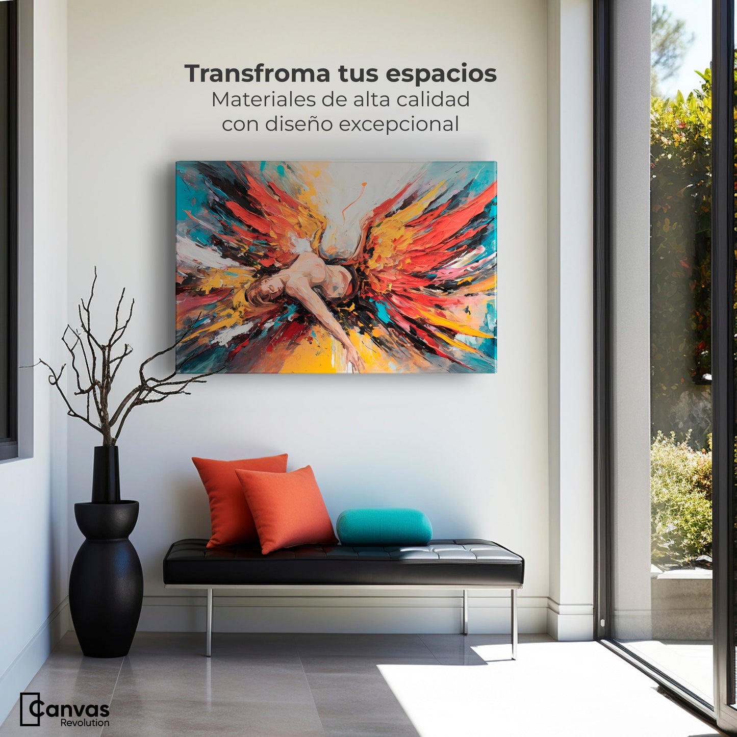 Cuadros Decorativos Canvas Revolution | Angel Caido Colores | Montaje1