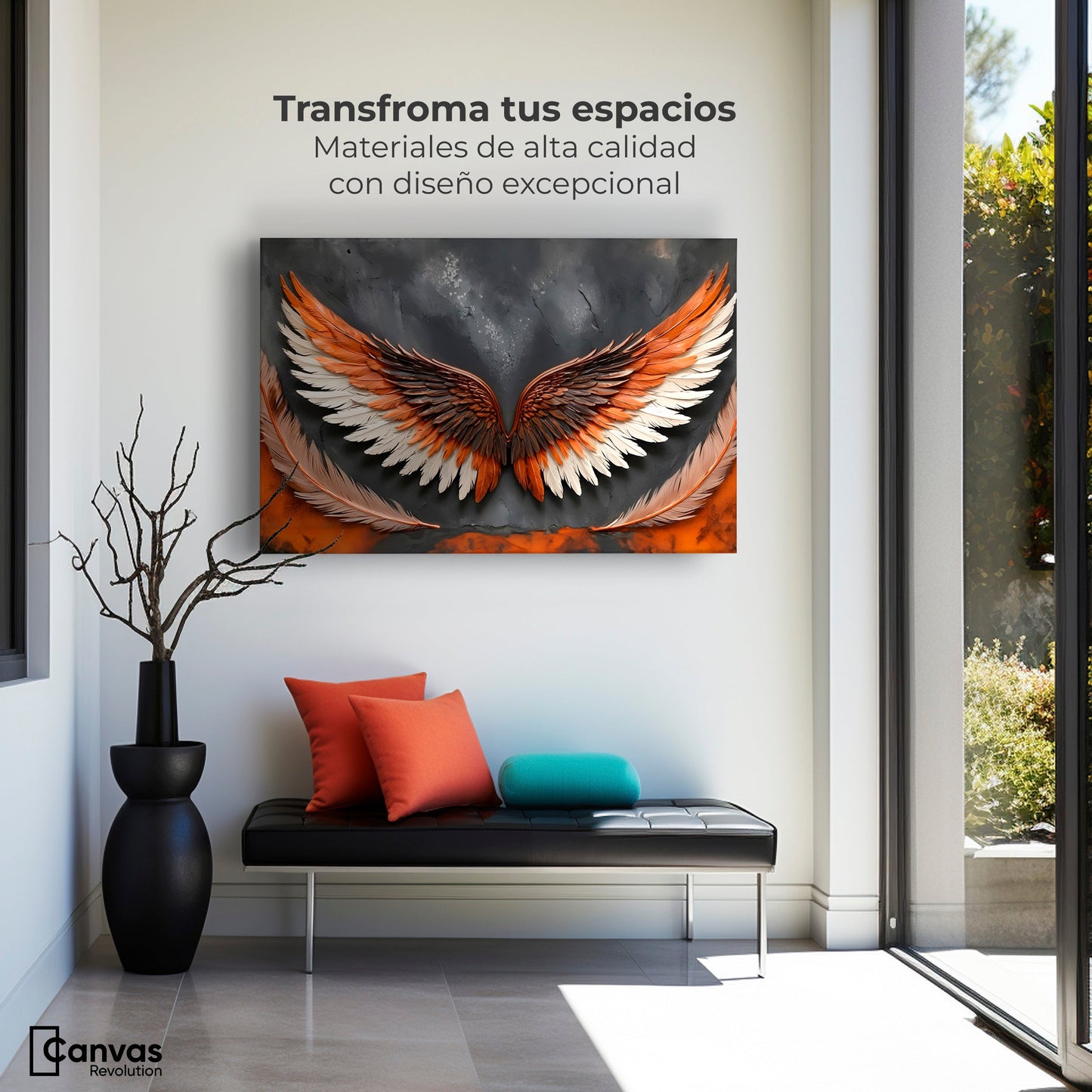 Cuadros Decorativos Canvas Revolution | Angel Luz Divina | Montaje1
