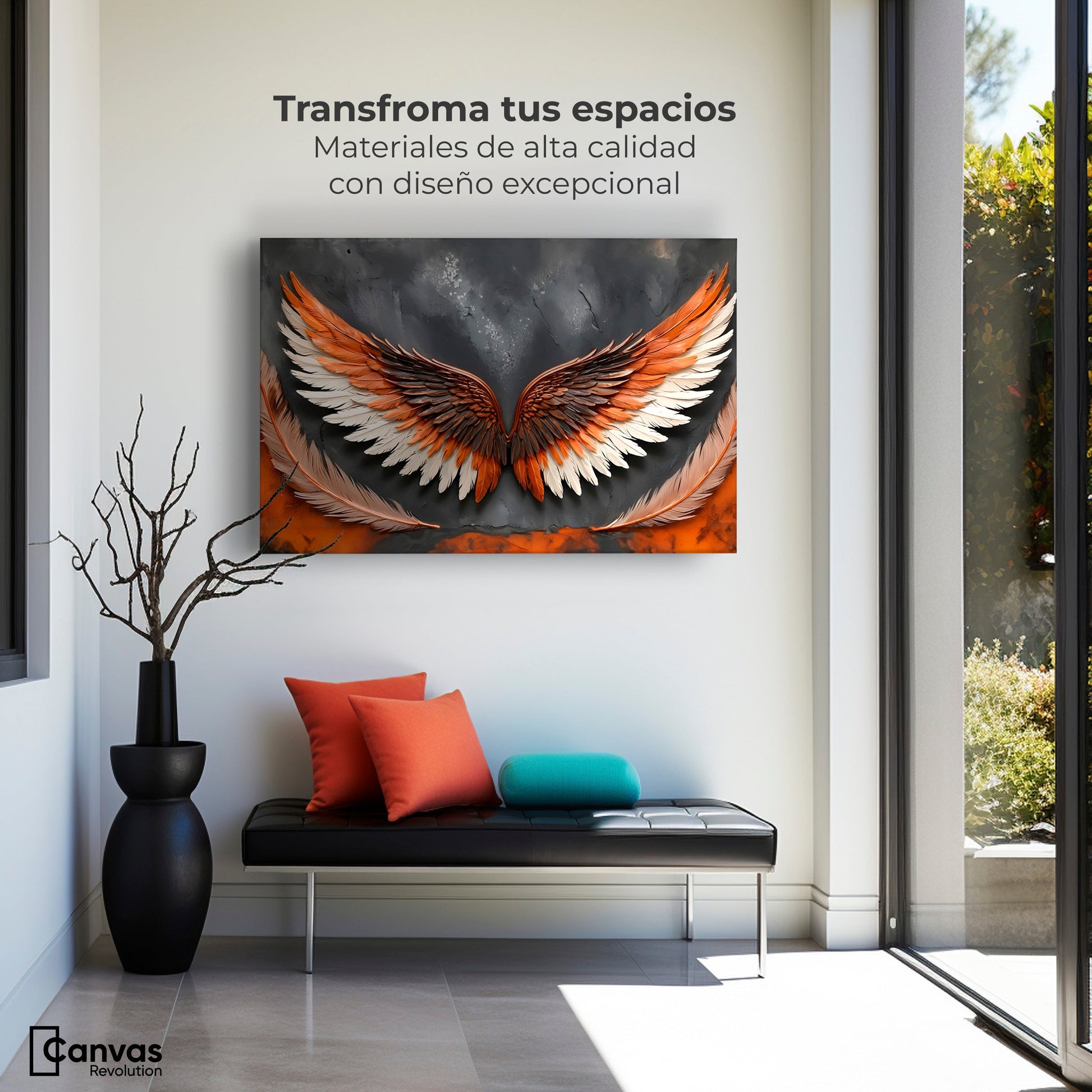 Cuadros Decorativos Canvas Revolution | Angel Luz Divina | Montaje1