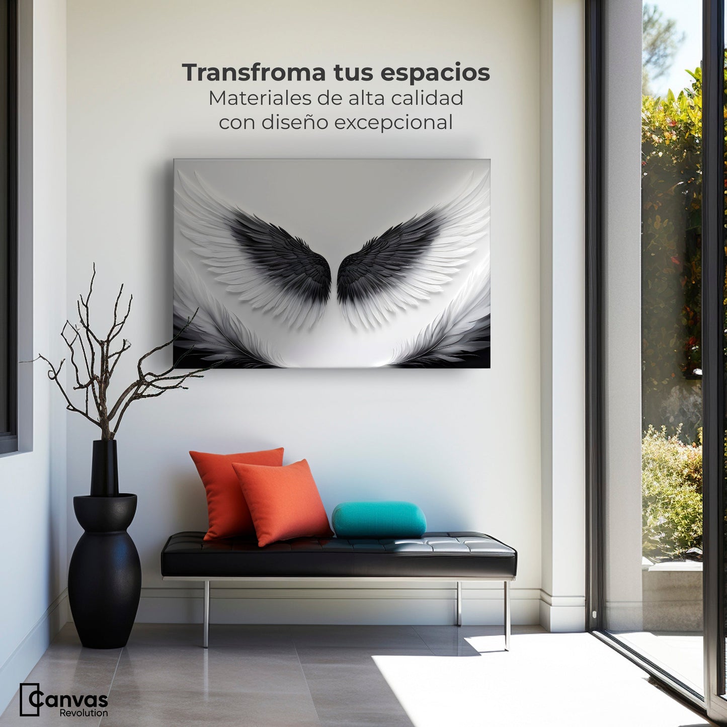 Cuadros Decorativos Canvas Revolution | Angel Vuelo Sagrado | Montaje1