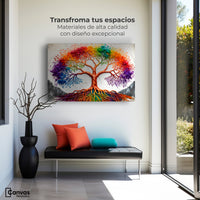 Cuadros Decorativos Canvas Revolution | Arbol Vida Arcoiris | Montaje1