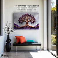 Cuadros Decorativos Canvas Revolution | Arbol Vida Lavanda | Montaje1