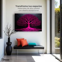 Cuadros Decorativos Canvas Revolution | Arbol Vida Rosa | Montaje1