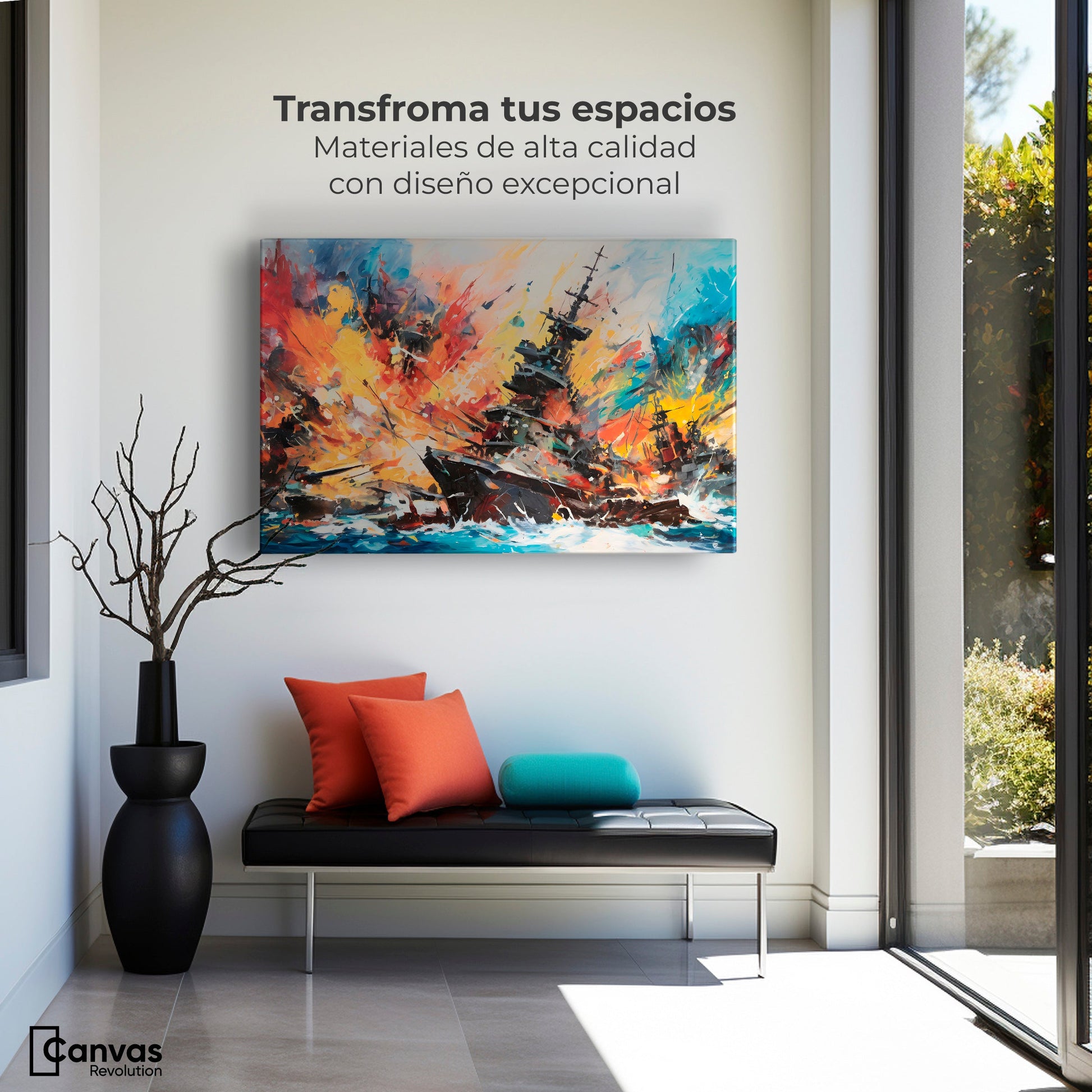 Cuadros Decorativos Canvas Revolution | Buque Explosivo | Montaje1