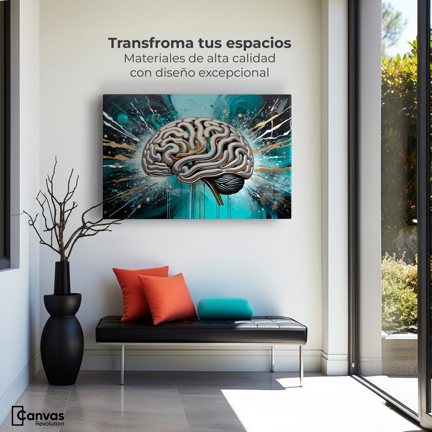 Cuadros Decorativos Canvas Revolution | Cerebro Iluminado | Montaje1