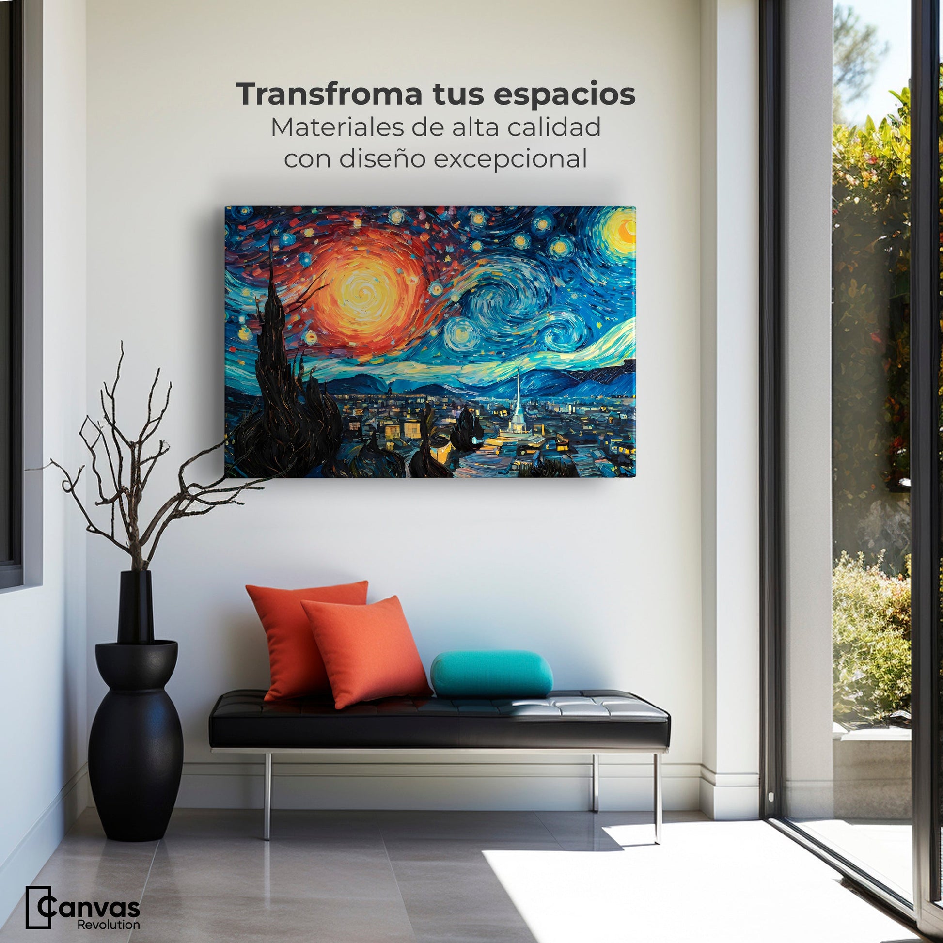 Cuadros Decorativos Canvas Revolution | Cielo De Van Gogh | Montaje1