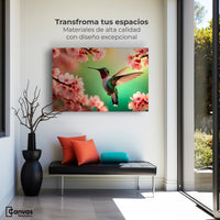 Cuadros Decorativos Canvas Revolution | Colibri Danza Flor | Montaje1