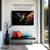Cuadros Decorativos Canvas Revolution | Colibri Luminoso | Montaje1