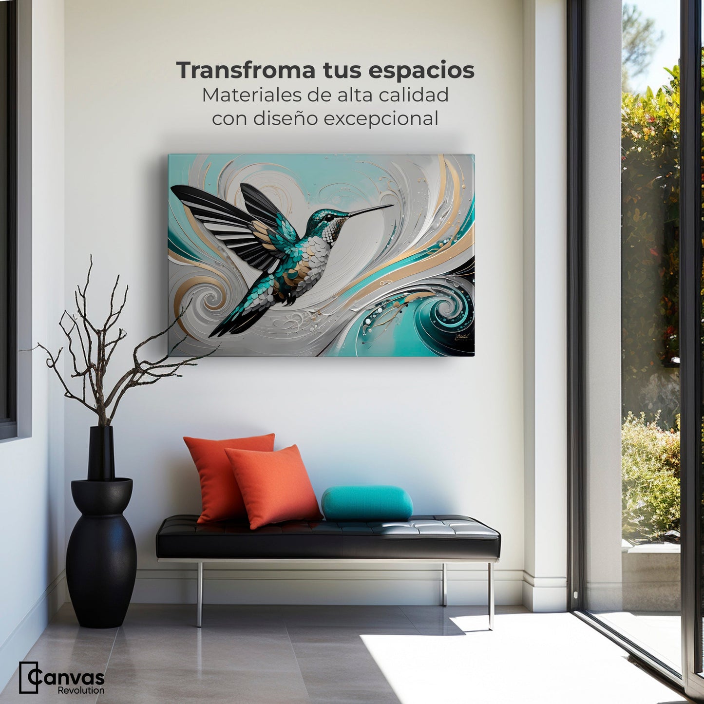 Cuadros Decorativos Canvas Revolution | Colibri Paraiso | Montaje1