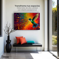 Cuadros Decorativos Canvas Revolution | Colibri Radiante | Montaje1