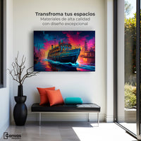 Cuadros Decorativos Canvas Revolution | Crepusculo Acuatico | Montaje1