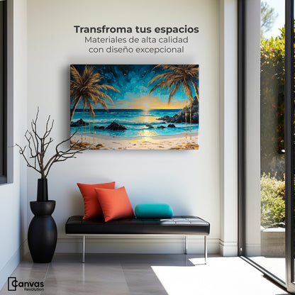 Cuadros Decorativos Canvas Revolution | Crepusculo Tropical | Montaje1