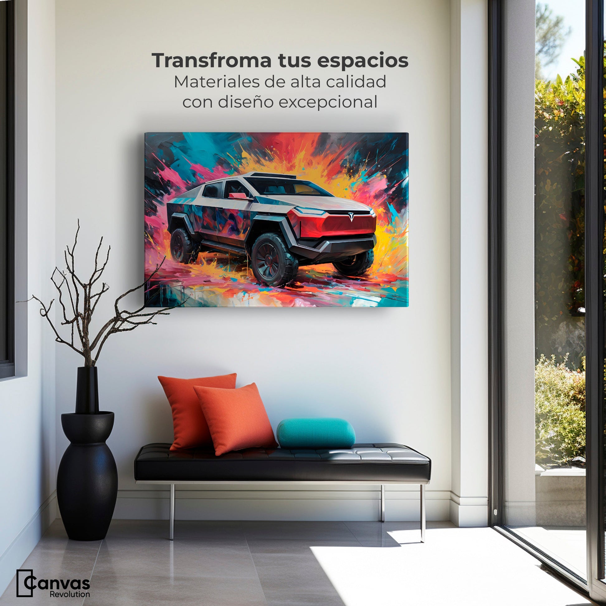Cuadros Decorativos Canvas Revolution | Cyber Colors Truck | Montaje1