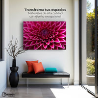 Cuadros Decorativos Canvas Revolution | Dalia Magenta Flor | Montaje1