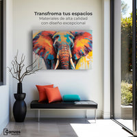 Cuadros Decorativos Canvas Revolution | Elefante Marfil | Montaje1
