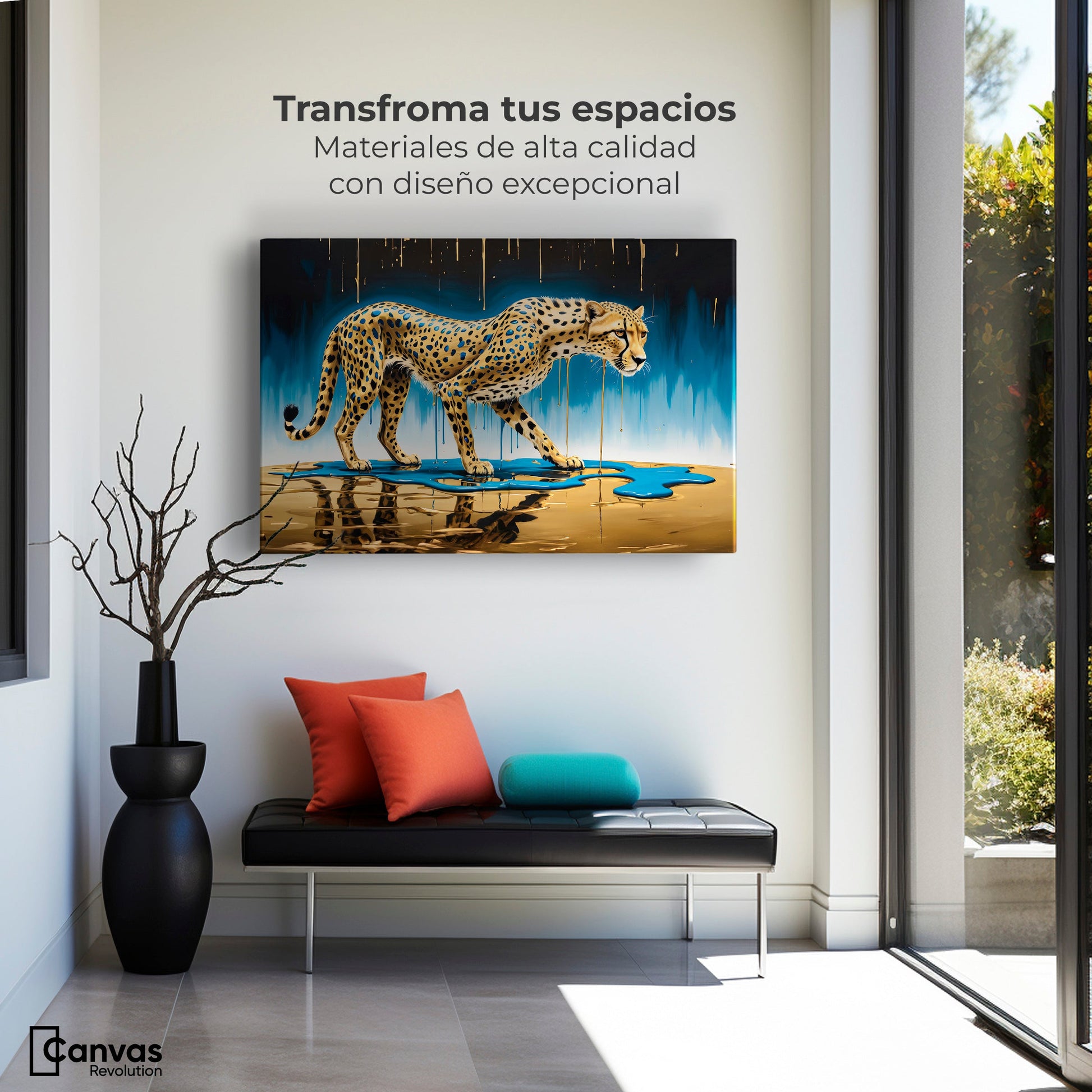 Cuadros Decorativos Canvas Revolution | Elegancia Felina | Montaje1