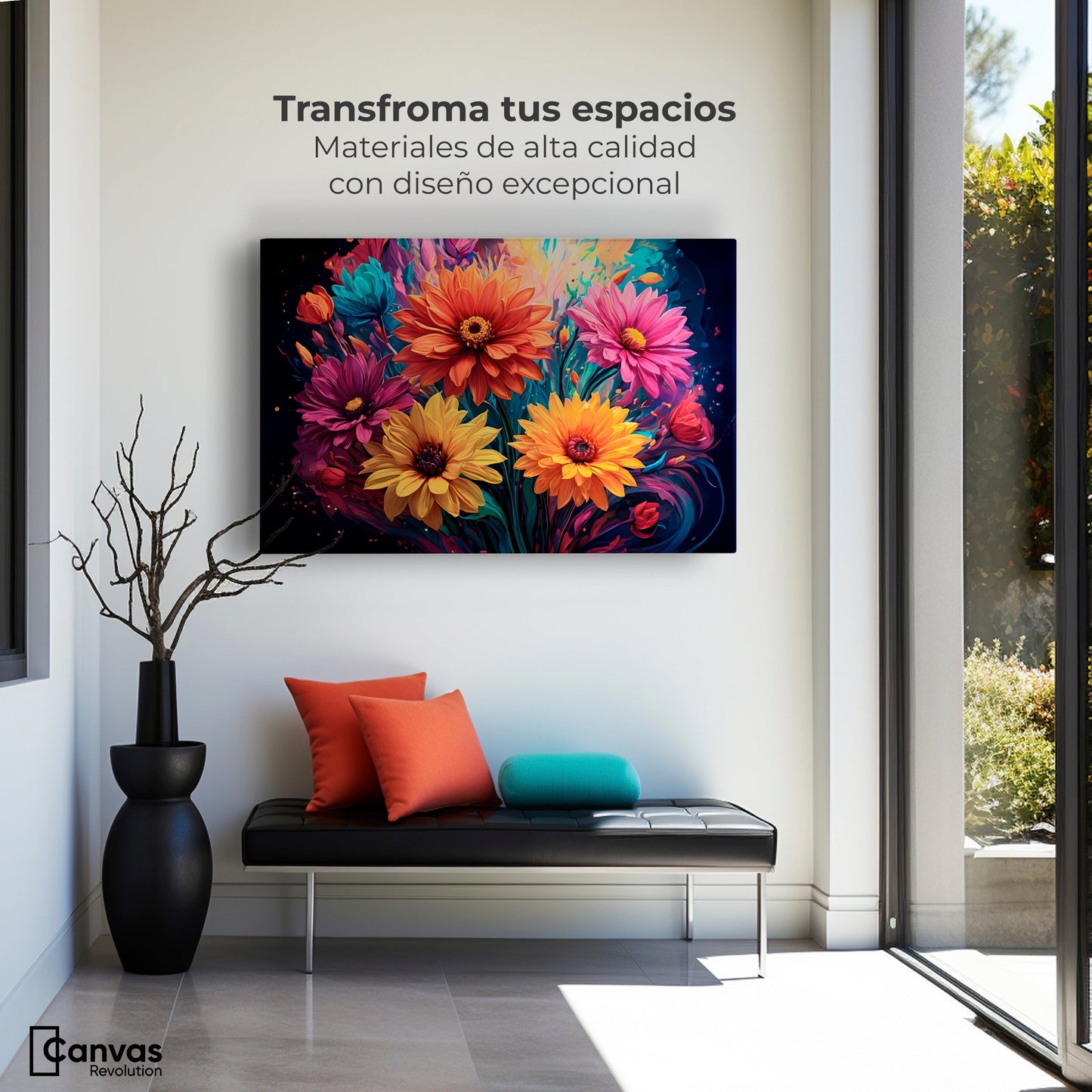 Cuadros Decorativos Canvas Revolution | Explosion Flores | Montaje1