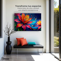 Cuadros Decorativos Canvas Revolution | Flor Aurea Viva | Montaje1