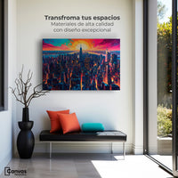 Cuadros Decorativos Canvas Revolution | Horizonte Vibrante | Montaje1