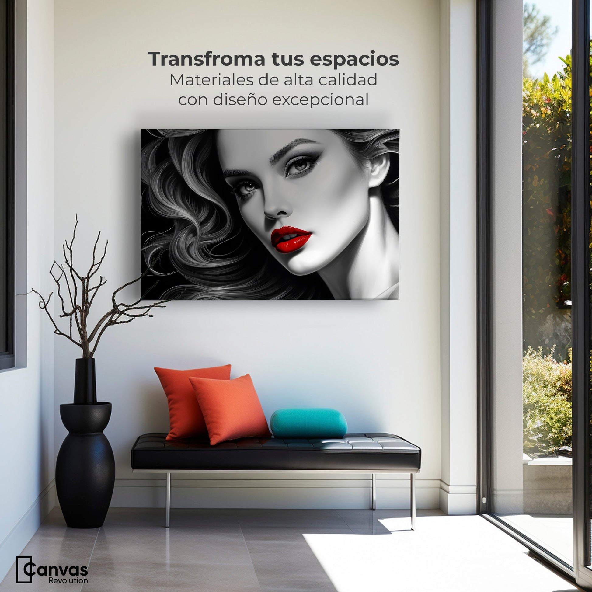 Cuadros Decorativos Canvas Revolution | Labios De Pasion | Montaje1