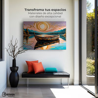 Cuadros Decorativos Canvas Revolution | Lago De Luz Dorada | Montaje1