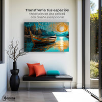 Cuadros Decorativos Canvas Revolution | Lago Dorado Y Balza | Montaje1