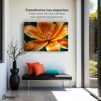 Cuadros Decorativos Canvas Revolution | Lirio Fuego Salvaje | Montaje1