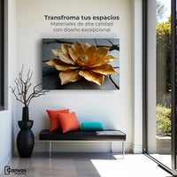 Cuadros Decorativos Canvas Revolution | Loto Oro Mistico | Montaje1