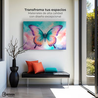 Cuadros Decorativos Canvas Revolution | Mariposa Celeste | Montaje1
