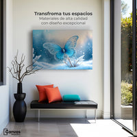 Cuadros Decorativos Canvas Revolution | Mariposa Y Nieve | Montaje1