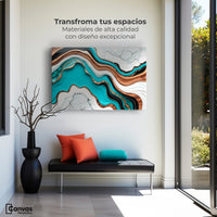 Cuadros Decorativos Canvas Revolution | Marmol Acuatico | Montaje1