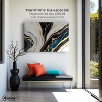 Cuadros Decorativos Canvas Revolution | Marmol Lujoso Oro | Montaje1