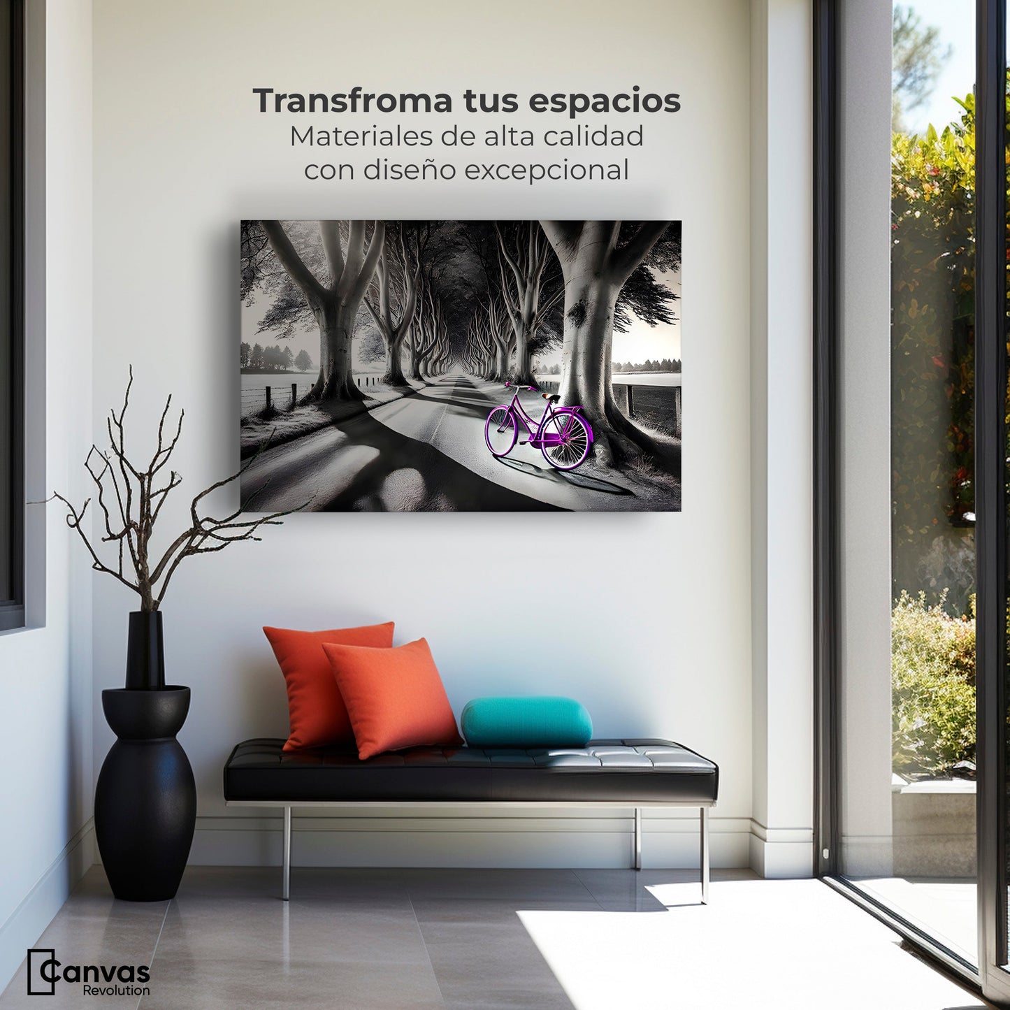 Cuadros Decorativos Canvas Revolution | Morado Natural | Montaje1