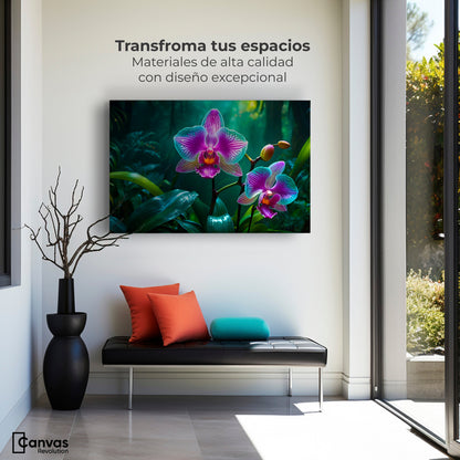 Cuadros Decorativos Canvas Revolution | Orquideas Vibrantes | Montaje1