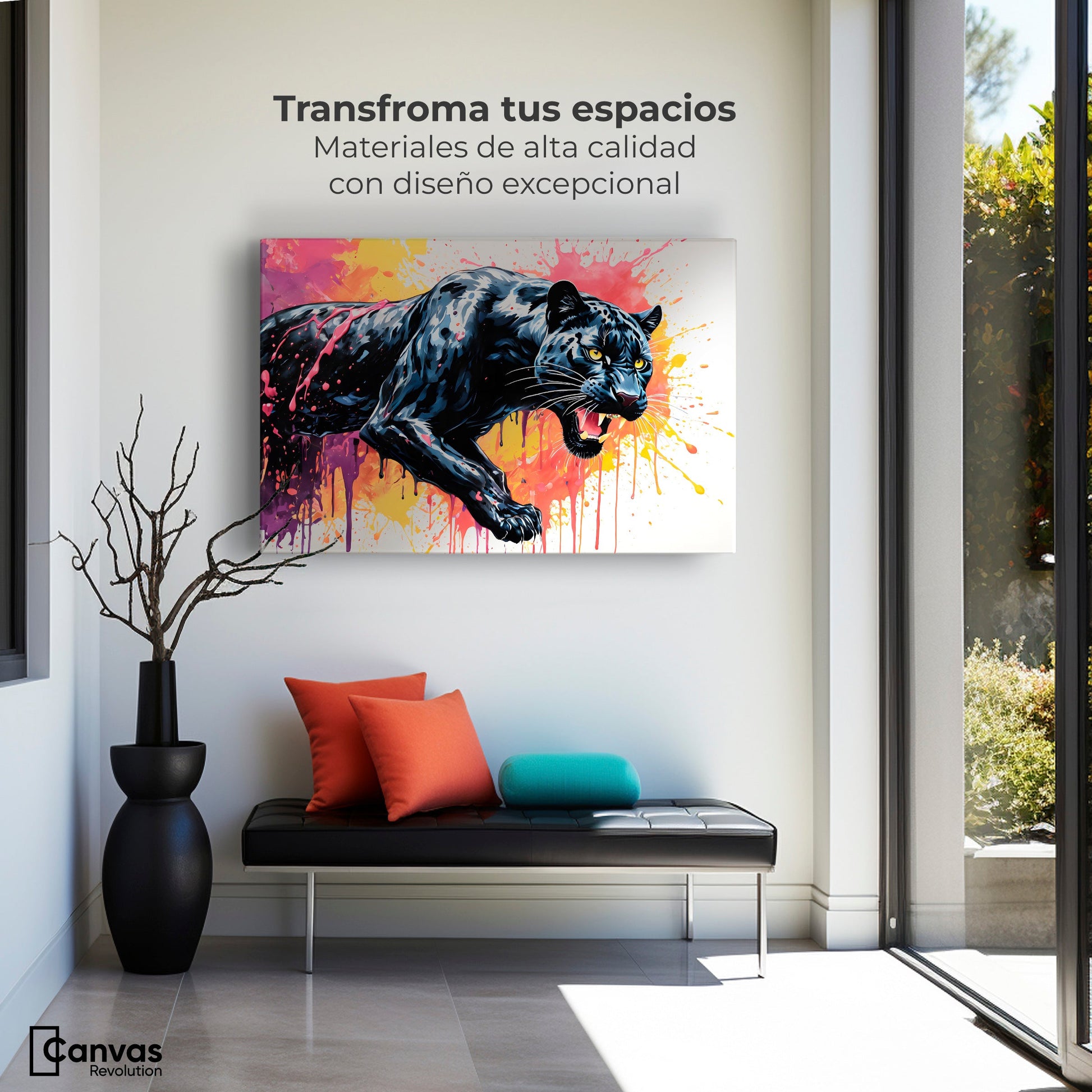 Cuadros Decorativos Canvas Revolution | Pantera Colores | Montaje1