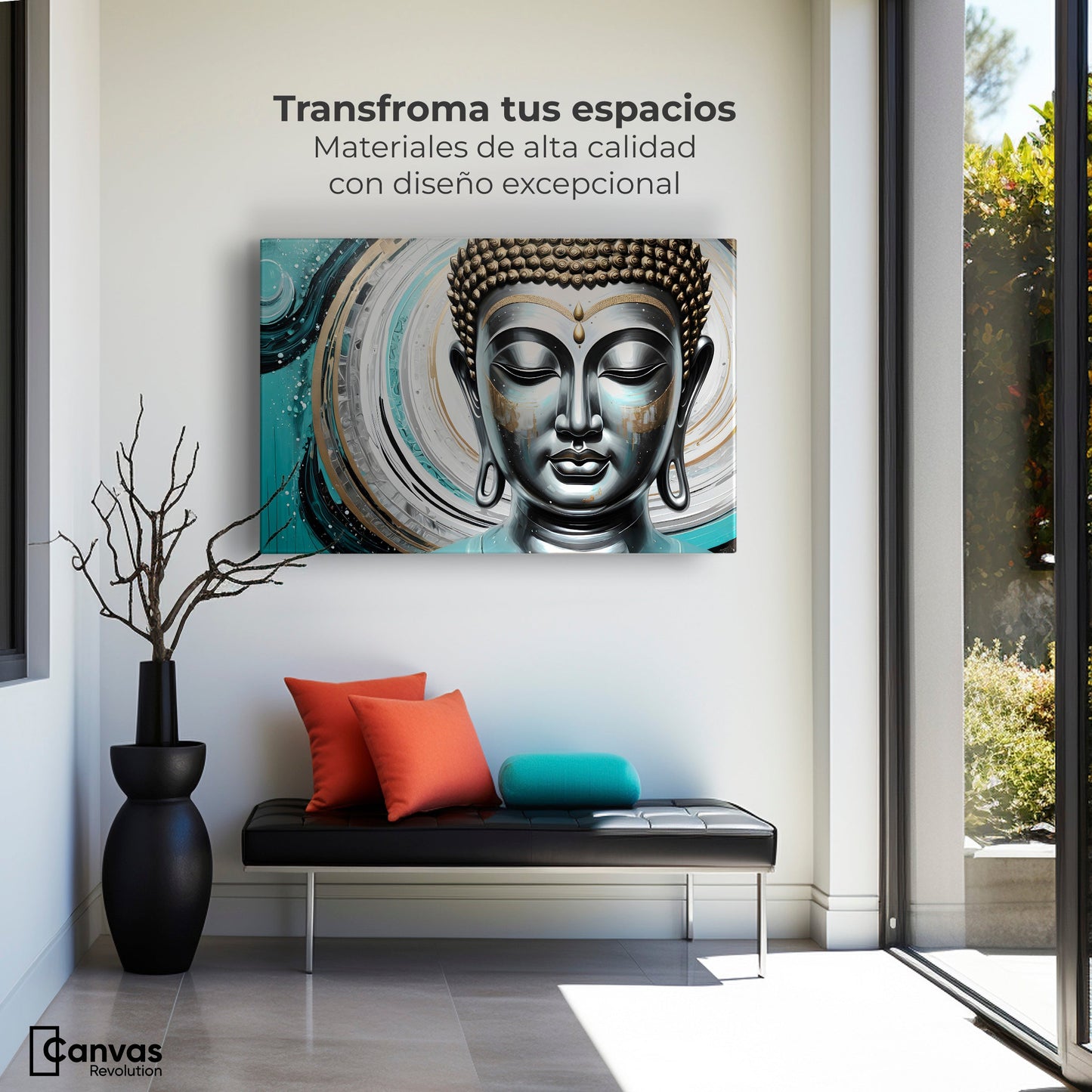 Cuadros Decorativos Canvas Revolution | Paz Con Buda | Montaje1