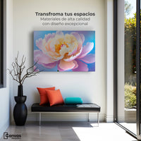 Cuadros Decorativos Canvas Revolution | Peonia Luz Eterna | Montaje1