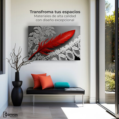 Cuadros Decorativos Canvas Revolution | Pluma Ardiente | Montaje1