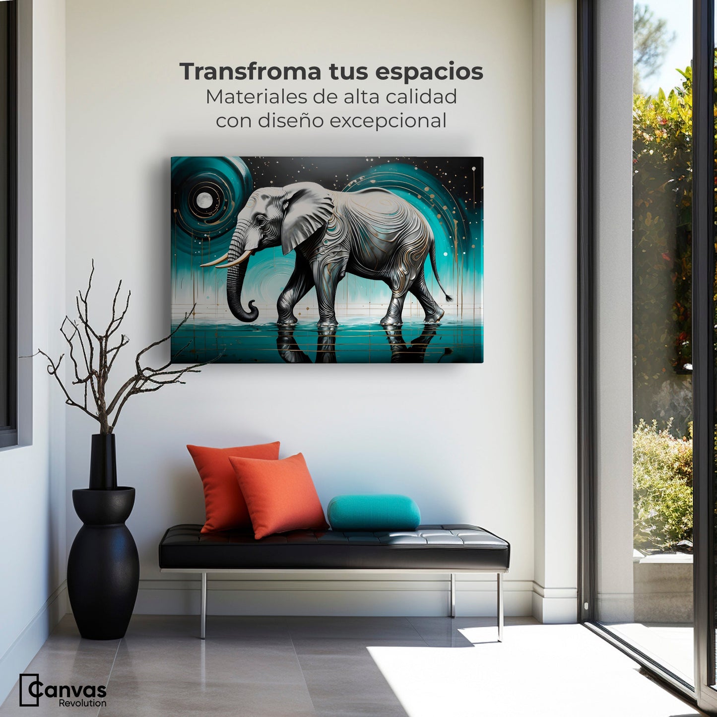 Cuadros Decorativos Canvas Revolution | Poder Elefante | Montaje1