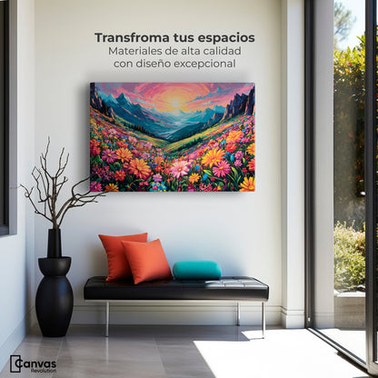 Cuadros Decorativos Canvas Revolution | Pradera Colores | Montaje1